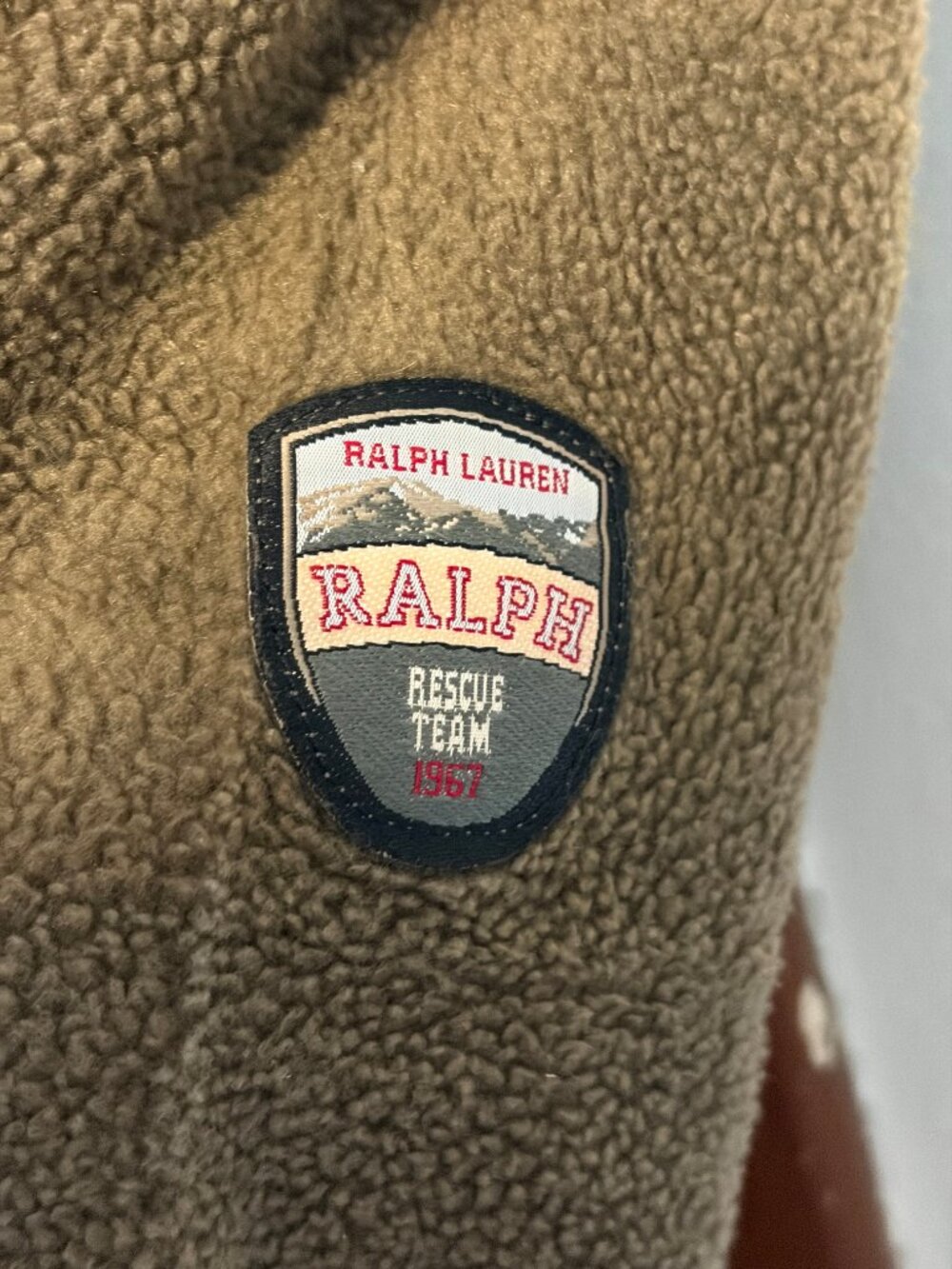 Vintage Ralph Lauren Long Sleeve V-Neck Side Zip Fleece Sweatshirt - Picture 4 of 6